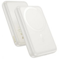 Батарея універсальна HOCO 10000 mAh Grace PD/20W Magnetic White (J141 / 714985) - Фото