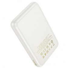 Батарея універсальна HOCO 10000 mAh Grace PD/20W Magnetic White (J141 / 714985) - Фото