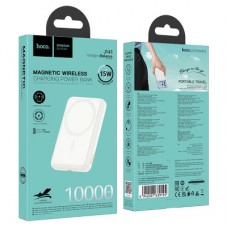 Батарея універсальна HOCO 10000 mAh Grace PD/20W Magnetic White (J141 / 714985) - Фото