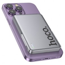 Батарея універсальна HOCO 5000 mAh Sunlight PD/20W Magnetic Metal Grey (Q36 / 714986) - Фото