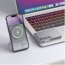 Батарея універсальна HOCO 5000 mAh Sunlight PD/20W Magnetic Metal Grey (Q36 / 714986) - Фото