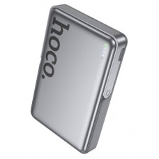 Батарея універсальна HOCO 10000 mAh Sunlight PD/20W Magnetic with stand Metal Grey (Q36A / 714987) - Фото