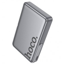 Батарея універсальна HOCO 10000 mAh Sunlight PD/20W Magnetic with stand Metal Grey (Q36A / 714987) - Фото