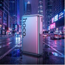 Батарея універсальна HOCO 10000 mAh Sunlight PD/20W Magnetic with stand Metal Grey (Q36A / 714987) - Фото