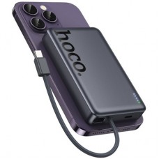 Батарея універсальна HOCO 10000 mAh Origen Dual PD/20W Magnetic with cable Type-C Metal Gray (Q44/714983) - Фото
