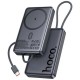 Батарея універсальна HOCO 10000 mAh Origen Dual PD/20W Magnetic with cable Type-C Metal Gray (Q44/714983)