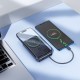 Батарея універсальна HOCO 10000 mAh Origen Dual PD/20W Magnetic with cable Type-C Metal Gray (Q44/714983)
