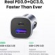 Зарядний пристрій Ugreen 1xUSB-C + 1xUSB 30 W car adapter CD130 black (40858)