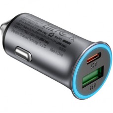 Зарядний пристрій Acefast 1xUSB-C + 1xUSB 95 W car adapter B16 black (6974316284970) - Фото