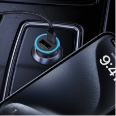 Зарядний пристрій Acefast 1xUSB-C + 1xUSB 95 W car adapter B16 black (6974316284970) - Фото