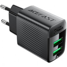 Зарядний пристрій Acefast 2xUSB 12 W A86 black (6974316283270) - Фото