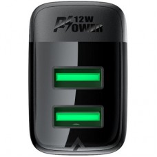 Зарядний пристрій Acefast 2xUSB 12 W A86 black (6974316283270) - Фото