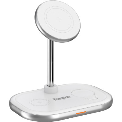 Зарядний пристрій Energizer 15W 3-in-1 magnetic wireless white (WCP303)