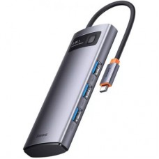 Концентратор Baseus USB-C 4-in-1 4xUSB 3.0 gray (WKWG070013) - Фото