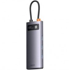 Концентратор Baseus USB-C 4-in-1 4xUSB 3.0 gray (WKWG070013) - Фото