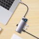 Концентратор Baseus USB-C 4-in-1 4xUSB 3.0 gray (WKWG070013)