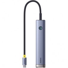 Концентратор Baseus USB-C 7-Port HDMI 4K60Hz + 2xUSB 3.0 + PD + SD/TF 3.0 + 3.5mm gray (B00052803811-02) - Фото