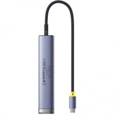 Концентратор Baseus USB-C 7-Port HDMI 4K60Hz + 2xUSB 3.0 + PD + SD/TF 3.0 + 3.5mm gray (B00052803811-02) - Фото