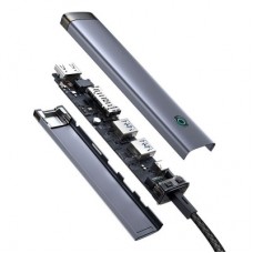 Концентратор Baseus USB-C 7-Port HDMI 4K60Hz + 2xUSB 3.0 + PD + SD/TF 3.0 + 3.5mm gray (B00052803811-02) - Фото