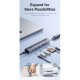 Концентратор Baseus USB-C 7-Port HDMI 4K60Hz + 2xUSB 3.0 + PD + SD/TF 3.0 + 3.5mm gray (B00052803811-02)