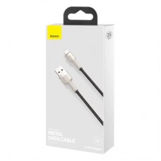 Дата кабель USB 2.0 AM to Lightning 0.25m 2.4A Cafule Series Meta black Baseus (CALJK-01) - Фото