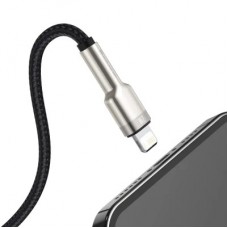 Дата кабель USB 2.0 AM to Lightning 0.25m 2.4A Cafule Series Meta black Baseus (CALJK-01) - Фото