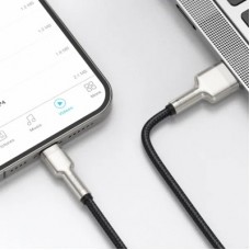 Дата кабель USB 2.0 AM to Lightning 0.25m 2.4A Cafule Series Meta black Baseus (CALJK-01) - Фото