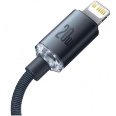 Дата кабель USB-C to Lightning 2.0m 20W Crystal Shine Series black Baseus (CAJY000301) - Фото