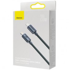 Дата кабель USB-C to Lightning 2.0m 20W Crystal Shine Series black Baseus (CAJY000301) - Фото