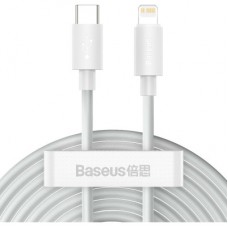 Дата кабель USB 2.0 AM to Lightning 1.5m 20W Simple WisdomKit (2PCS) white Baseus (TZCATLZJ-02)