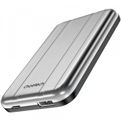 Батарея універсальна Choetech Magnetic Wireless 5000 mAh 10 W, USB-A, USB-C In/Out (B655/6932112104779)