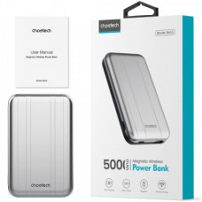 Батарея універсальна Choetech Magnetic Wireless 5000 mAh 10 W, USB-A, USB-C In/Out (B655/6932112104779) - Фото