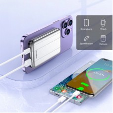 Батарея універсальна Choetech Magnetic Wireless 5000 mAh 10 W, USB-A, USB-C In/Out (B655/6932112104779) - Фото