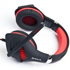 Наушники REAL-EL GDX-7600 Black/Red (EL124100028) - Фото