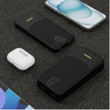 Батарея універсальна Dudao 10000 mAh K10 12W, 2*USB-A, USB-C(IN), Black (6977196682164) - Фото