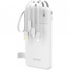 Батарея универсальная Dudao 10000mAh K11 10W, USB-A, USB-C, microUSB, with USB-A/USB-C/Lightning/MicroUSB cables White