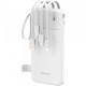 Батарея универсальная Dudao 10000mAh K11 10W, USB-A, USB-C, microUSB, with USB-A/USB-C/Lightning/MicroUSB cables White
