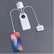 Батарея універсальна Dudao 10000 mAh K12 22.5W, PD, QC, 2*USB-A, USB-C (In/Out), White (6976625333875) - Фото