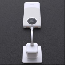 Батарея універсальна Dudao 10000 mAh K12 22.5W, PD, QC, 2*USB-A, USB-C (In/Out), White (6976625333875) - Фото