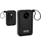 Батарея универсальная Dudao 20000mAh K14+ 22.5W, PD, QC, USB-A, USB-C(In/Out), with built-in USB-C/Lightning cables, Black