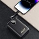 Батарея универсальная Dudao 20000mAh K14+ 22.5W, PD, QC, USB-A, USB-C(In/Out), with built-in USB-C/Lightning cables, Black