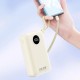 Батарея универсальная Dudao 20000mAh K14+ 22.5W, PD, QC, USB-A, USB-C(In/Out), with built-in USB-C/Lightning cables, White