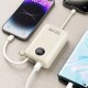 Батарея универсальная Dudao 20000mAh K14+ 22.5W, PD, QC, USB-A, USB-C(In/Out), with built-in USB-C/Lightning cables, White