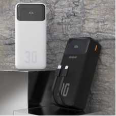 Батарея универсальная Dudao 30000mAh K15 MAX 22.5W, PD, QC, USB-A, Lightning, USB-C(In/Out), with USB-C/Lightning cables - Фото