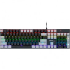 Клавиатура Vinga KBGM-090 LED Blue Switch USB Grey/Black (KBGM-090BL Grey/Black) - Фото