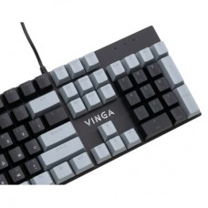 Клавиатура Vinga KBGM-090 LED Red Switch USB Grey/Black (KBGM-090R Grey/Black) - Фото