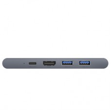 Концентратор Baseus USB-C Thunderbolt 7-in-1 2xUSB 3.0 + 1xUSB-C PD + HDMI 4K60Hz + SD/TF + 1xRJ45 1000Mbps gray (CAHUB-L0G) - Фото