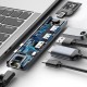 Концентратор Baseus USB-C Thunderbolt 7-in-1 2xUSB 3.0 + 1xUSB-C PD + HDMI 4K60Hz + SD/TF + 1xRJ45 1000Mbps gray (CAHUB-L0G)