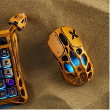 Мышка GravaStar Mercury X Pro 8K RGB Wireless/Bluetooth/USB Battle-Worn Yellow (GS_X_PRO_YLW) - Фото