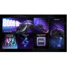 Мышка GravaStar Mercury X Pro 8K RGB Wireless/Bluetooth/USB Neon Graffiti (GS_X_PRO_CG_BLK) - Фото